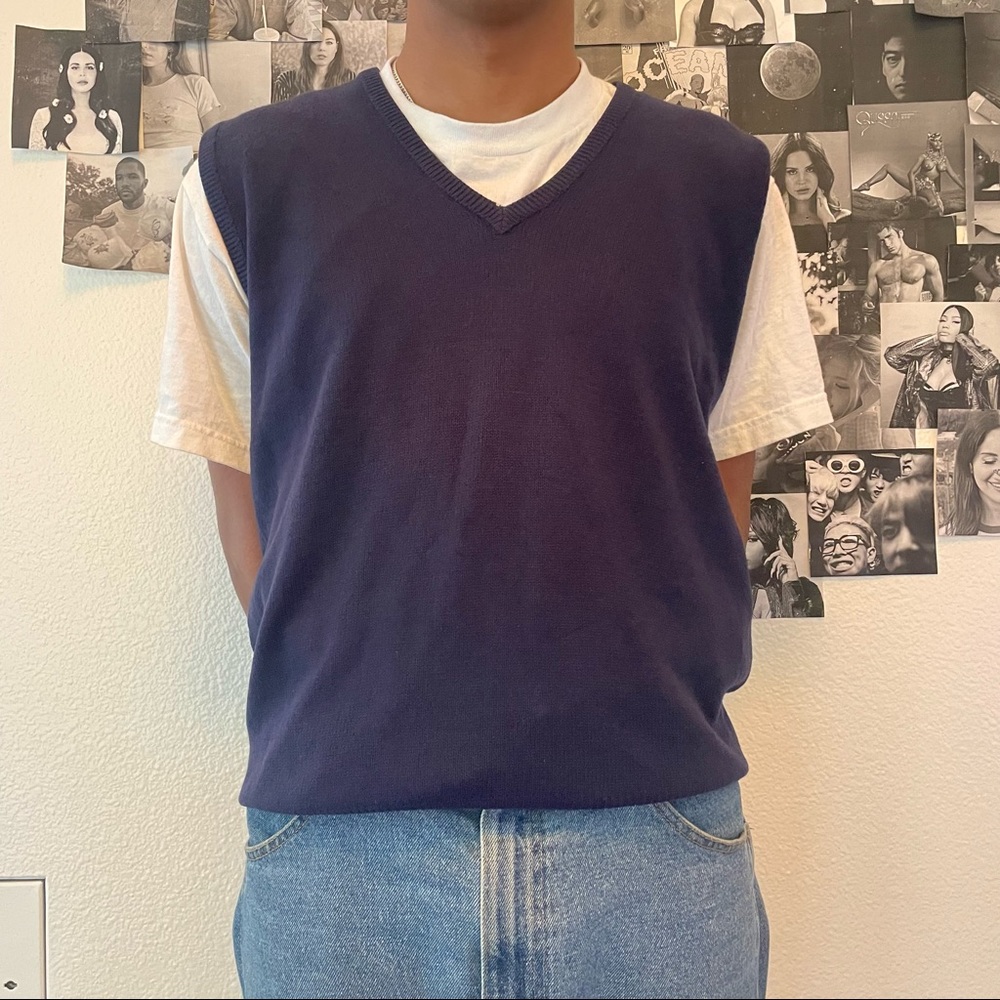 Vintage Navy cashmere sweater vest